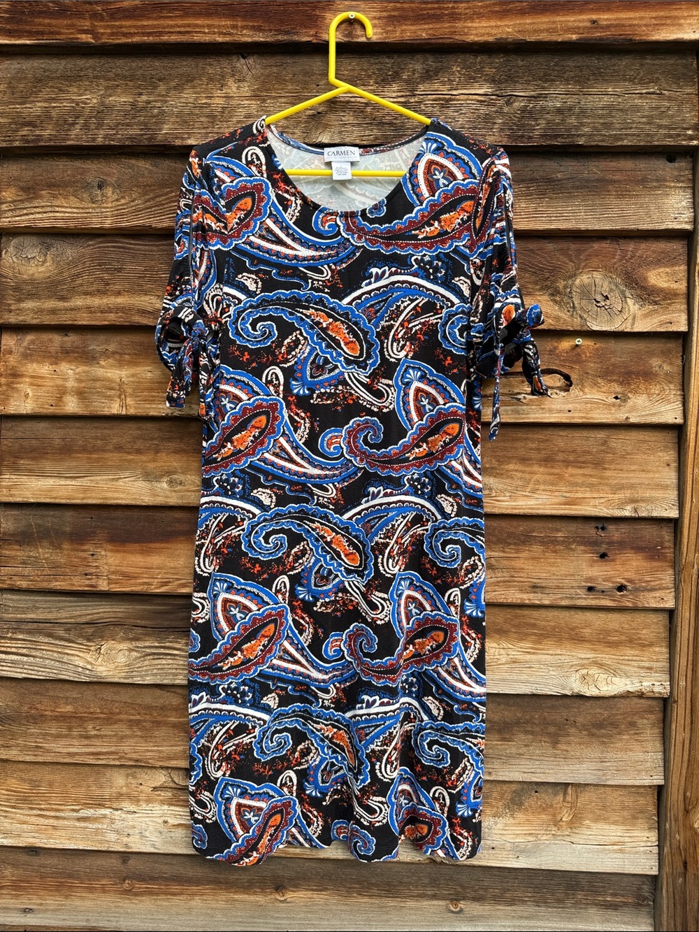 Carmen Marc valvo paisley dress